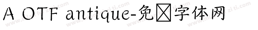 A OTF antique字体转换